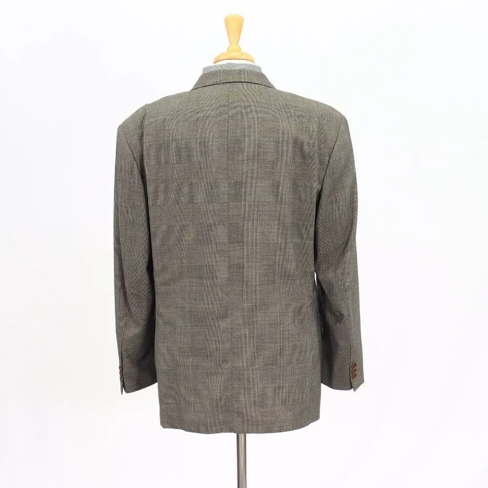 Hugo Boss 44R Brown Check 2-Button Sport Coat Blazer Jacket T239